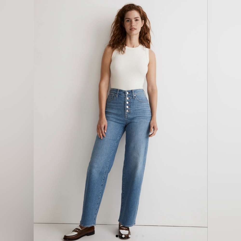 Madewell "The Curvy Perfect Vintage Wide-Leg Jeans" Size 27